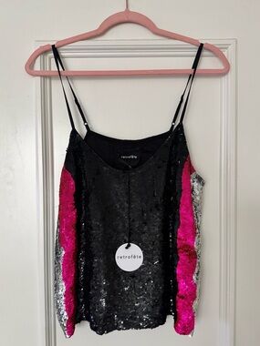 NWT Retrofete Sequin Camisole